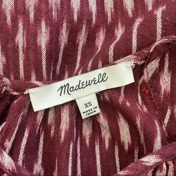 MADEWELL Tie-Strap Dress in Ikat Print Size XS - Picture 7 of 7